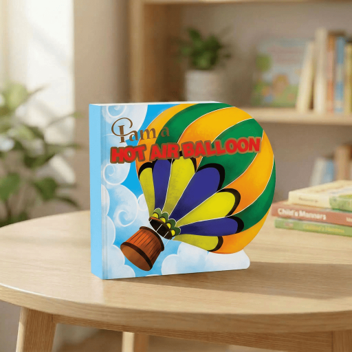 I am HOT AIR BALLOON - Book cover - Arabic children’s stories
