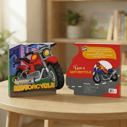 I am a MOTORCYCLE - Book cover - Arabic children’s stories