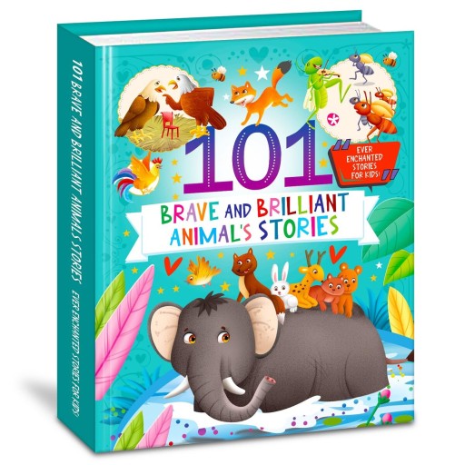 101 Brave And Brilliant Animals Stories - Book cover - Arabic children’s stories