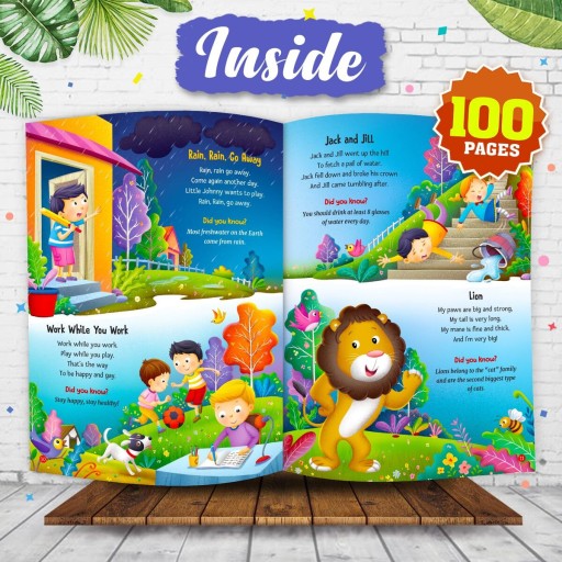 My Favourite Rhymes With Amazing Facts - Inside spread - Arabic children’s stories