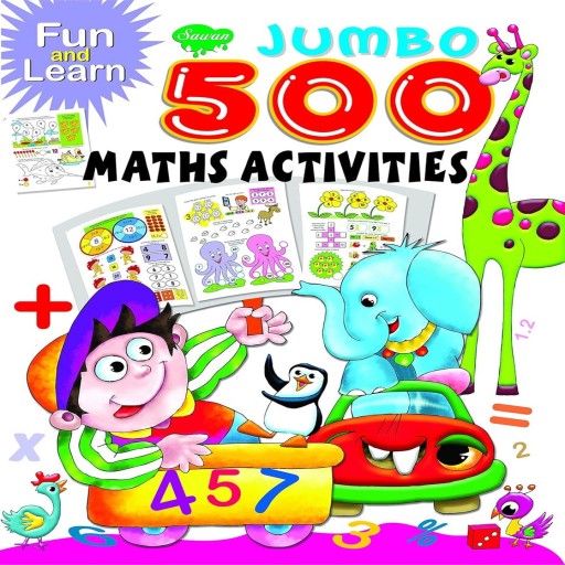 JUMBO 500 Brain Boosting Math Activities  - Book cover - Arabic children’s stories