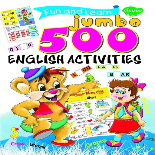 JUMBO 500 English Activities  - Book cover - Arabic children’s stories