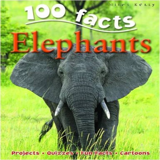 100 Facts Elephants - Book cover - Arabic children’s stories